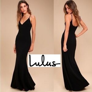 💥SALE💥 Lulus NWOT Infinite Glory Black Maxi Dress XS